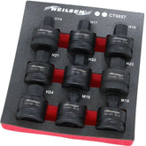 Neilsen Impact Spline And Allen Key Hex Bit Socket Set H14-H24 M16-M18 Bits 9pc